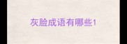 灰脸成语有哪些