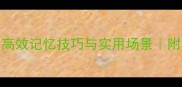 四字成语佳字高效记忆技巧与实用场景附100组高频成语表