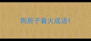 狗房子着火成语