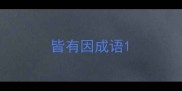 皆有因成语