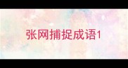 张网捕捉成语