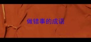 做错事的成语