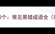 带得的成语200个常见易错成语全附用法例句