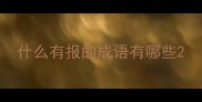 什么有报的成语有哪些