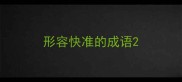 形容快准的成语