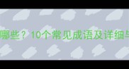 宫的成语有哪些10个常见成语及详细与学习技巧