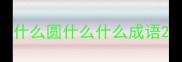 什么圆什么什么成语