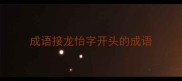 成语接龙怡字开头的成语