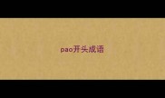 pao开头成语