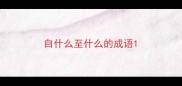 自什么至什么的成语
