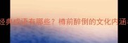 樽字开头的经典成语有哪些樽前醉倒的文化内涵与正确用法