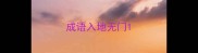 成语入地无门