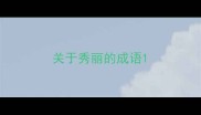 关于秀丽的成语