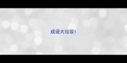 成语大垃圾