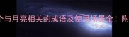 天高月明12个与月亮相关的成语及使用场景全附诗意文案模板