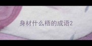 身材什么梧的成语