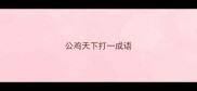 公鸡天下打一成语