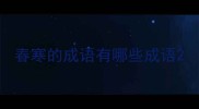 春寒的成语有哪些成语