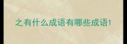 之有什么成语有哪些成语