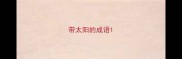 带太阳的成语