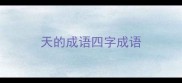 天的成语四字成语