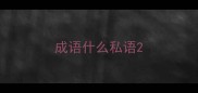 成语什么私语