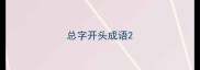 总字开头成语