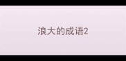 浪大的成语