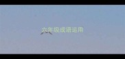 六年级成语运用