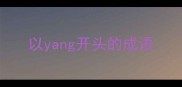 以yang开头的成语