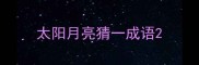 太阳月亮猜一成语