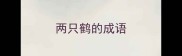 两只鹤的成语