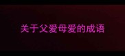 关于父爱母爱的成语