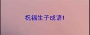 祝福生子成语