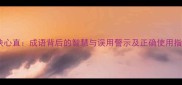 口快心直成语背后的智慧与误用警示及正确使用指南