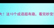 杯字成语大这10个成语超有趣看完秒变语文小达人