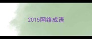 2015网络成语