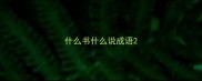什么书什么说成语