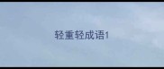 轻重轻成语