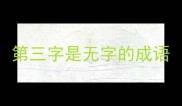 第三字是无字的成语
