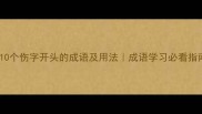 10个伤字开头的成语及用法成语学习必看指南