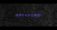 成语什么什么细流