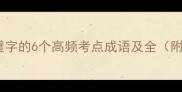 备考必看有璧字的6个高频考点成语及全附中考高考真题