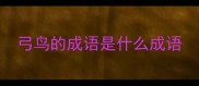 弓鸟的成语是什么成语