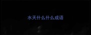 水天什么什么成语