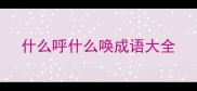 什么呼什么唤成语大全