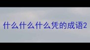 什么什么什么凭的成语