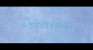 头节的四字成语