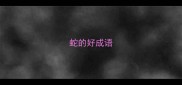 蛇的好成语