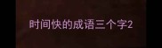时间快的成语三个字